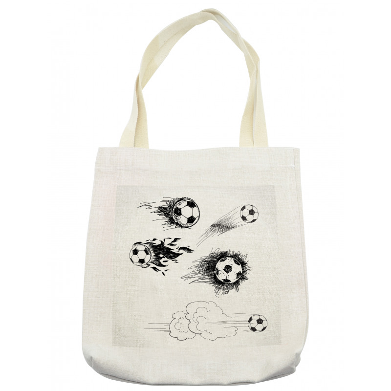 Football in Flame Tote Bag