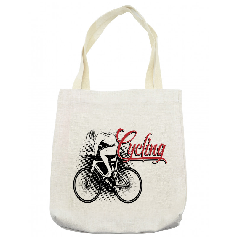 Cycling Man Sport Bike Tote Bag