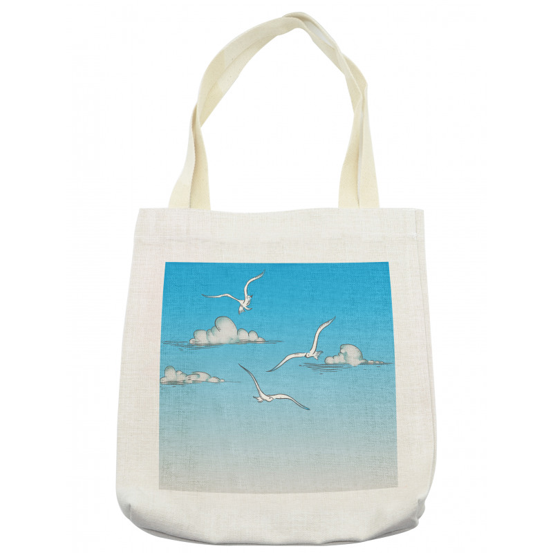 Seagulls Flying Ombre Sky Tote Bag