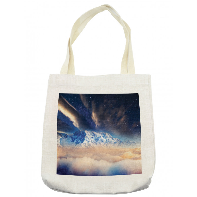 Snowy Winter Mountains Tote Bag