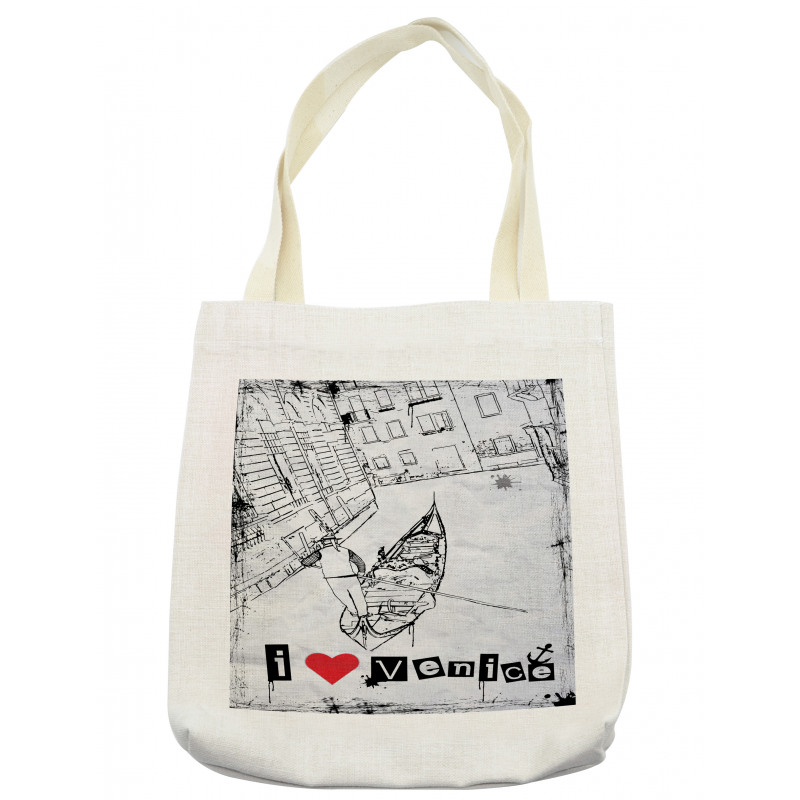 Venetian Canal Art Love Tote Bag