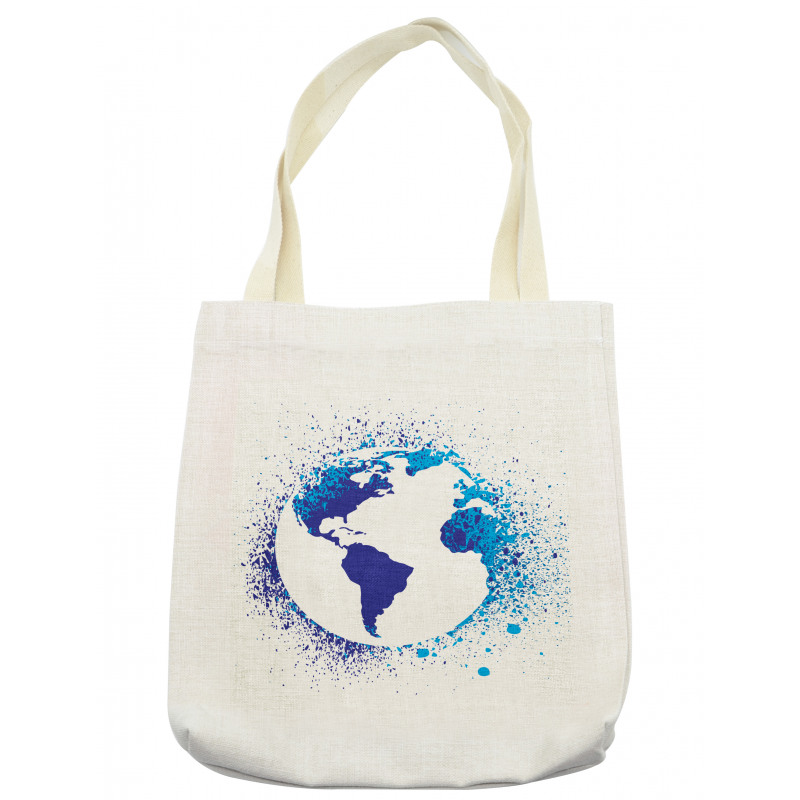 Globe Ink Effect Map Tote Bag