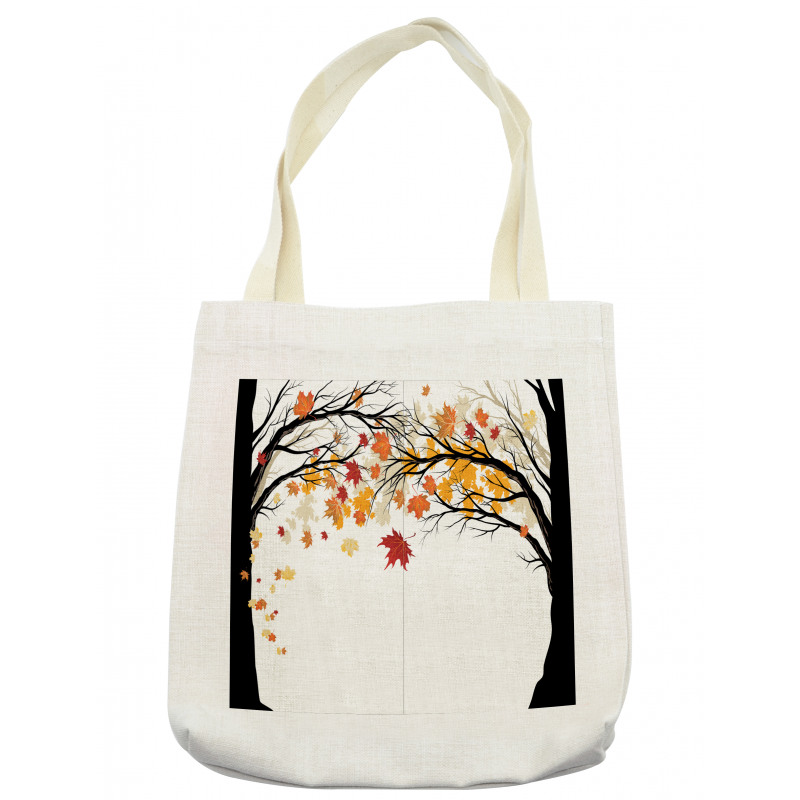 Trees with Dried Leaves Tote Bag