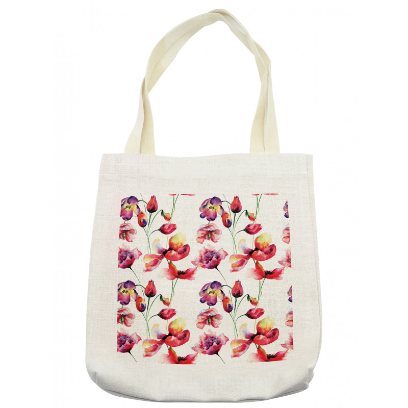 Blooming Tulip Poppy Tote Bag