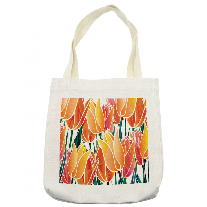 Floral Tulip Garden Tote Bag