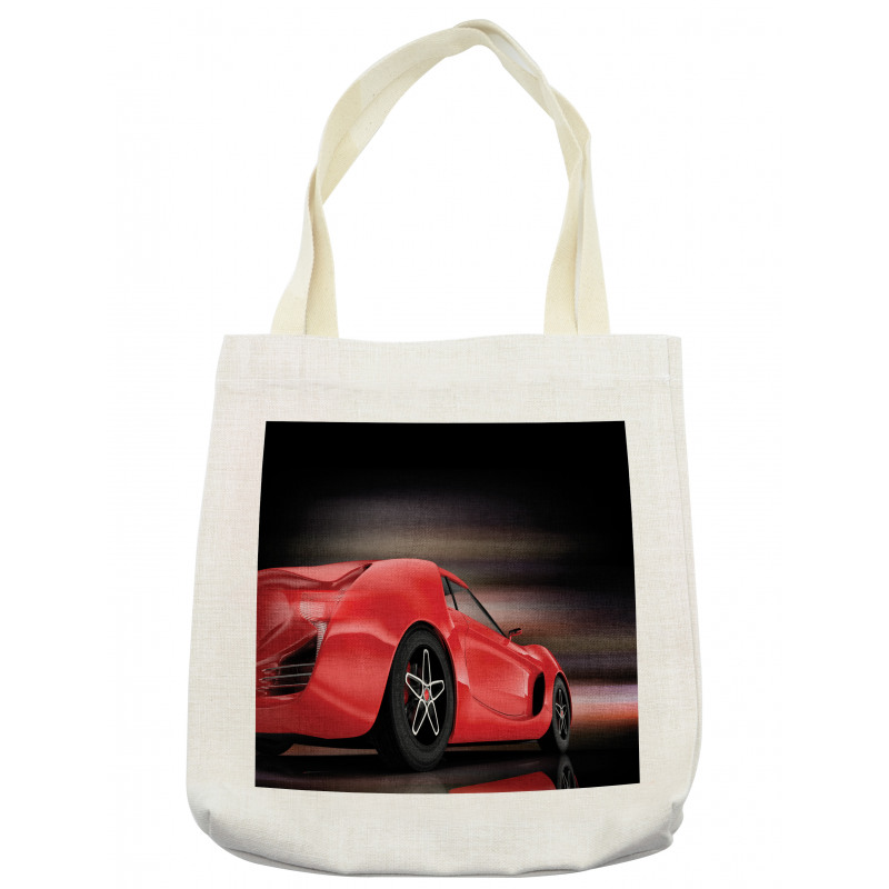 Futuristic Red Sports Tote Bag