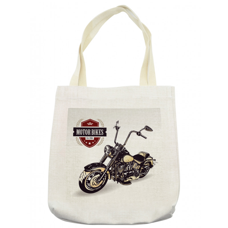 Old Classic Motorcycle Tote Bag