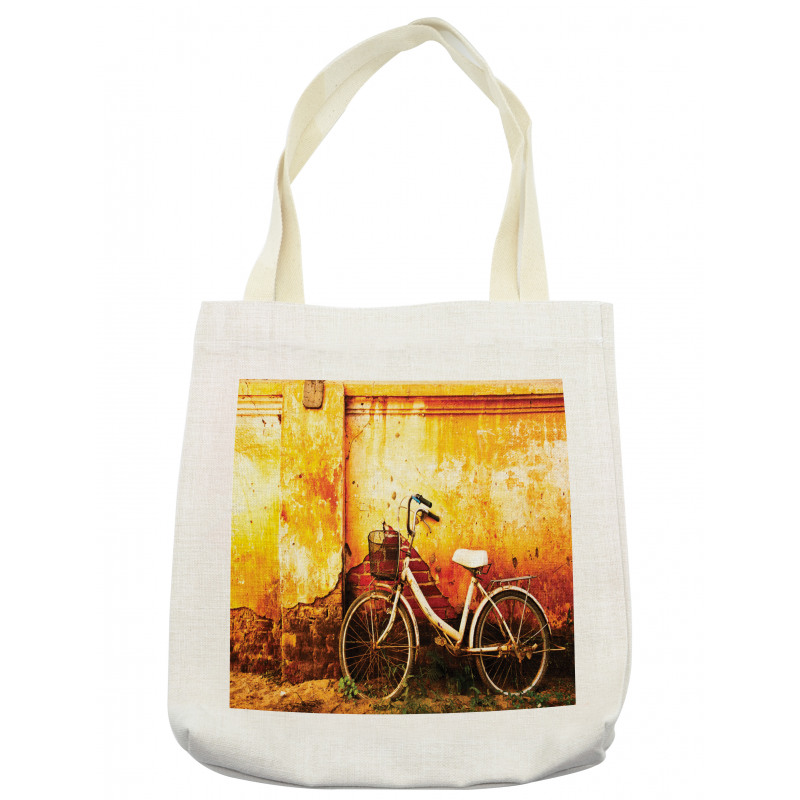 Bike Rusty Cracked Wall Tote Bag