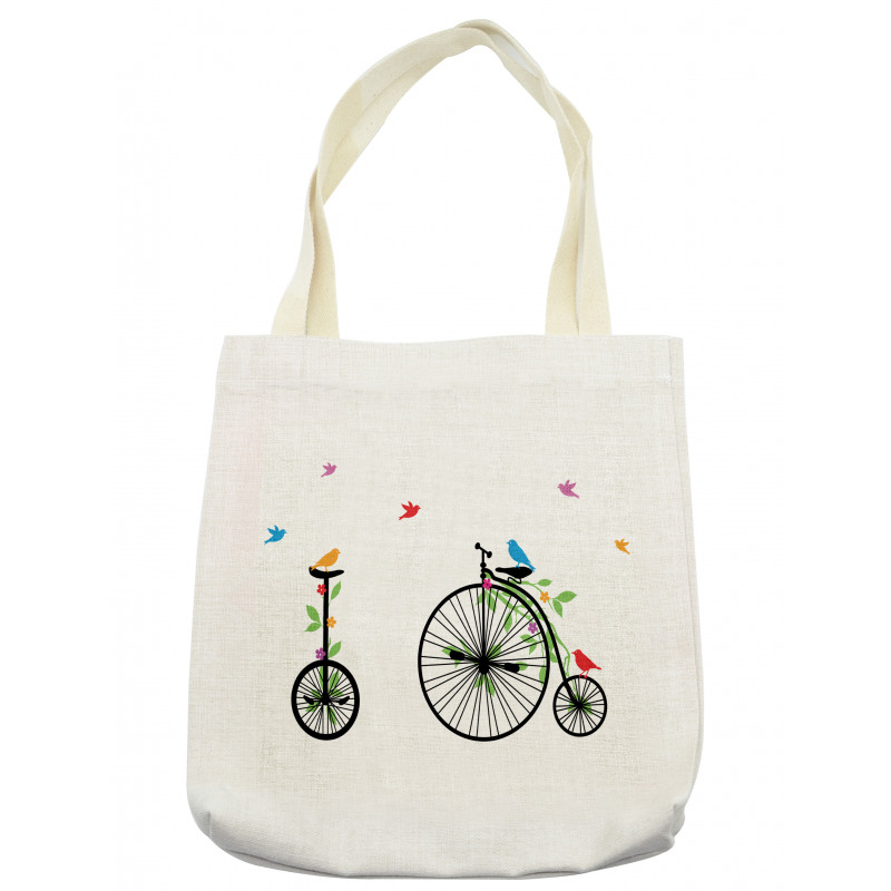 Flying Birds Flowers Tote Bag