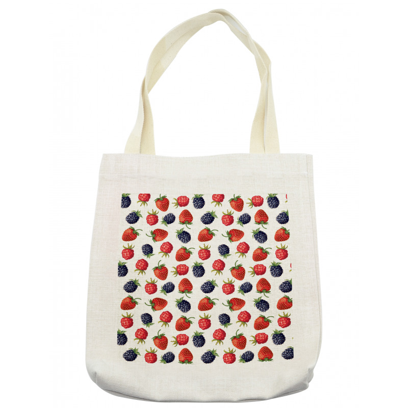 Strawberries Raspberry Tote Bag