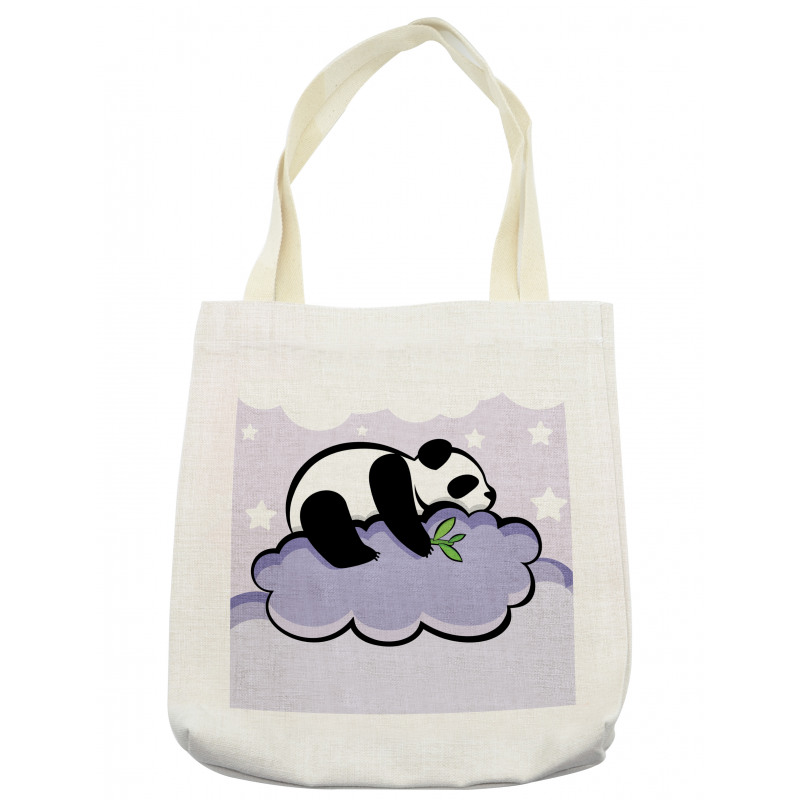 Sleeping Panda on Cloud Tote Bag