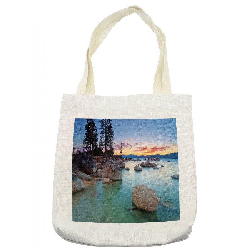 Romantic Lake Sunset Tote Bag