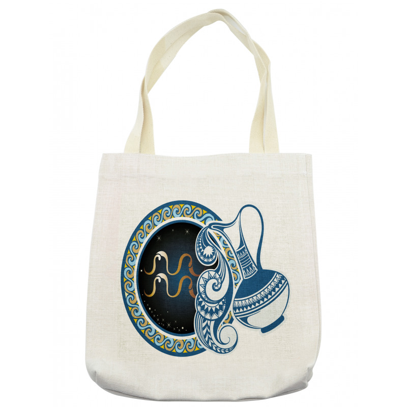 Aquarius Sign Tote Bag