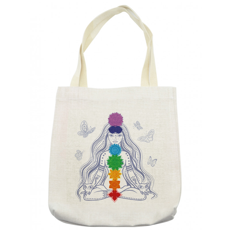 Yoga Meditation Lotus Pose Tote Bag