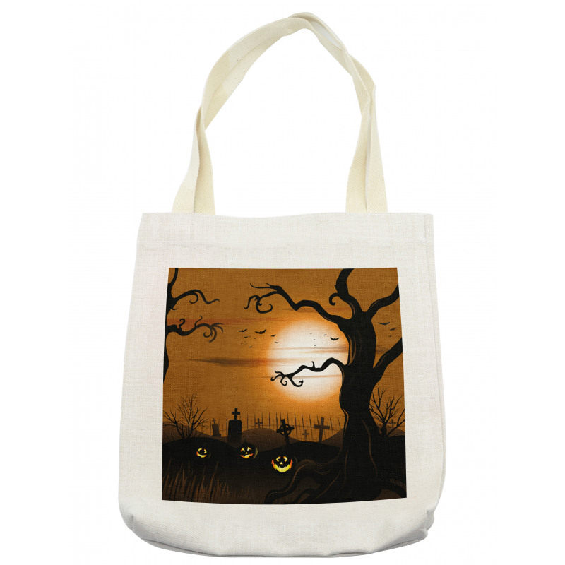 Scary Cemetery Tote Bag