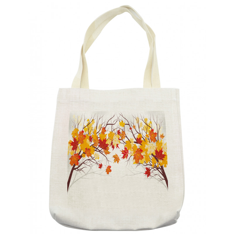 Cartoon Maple Autumn Tree Tote Bag