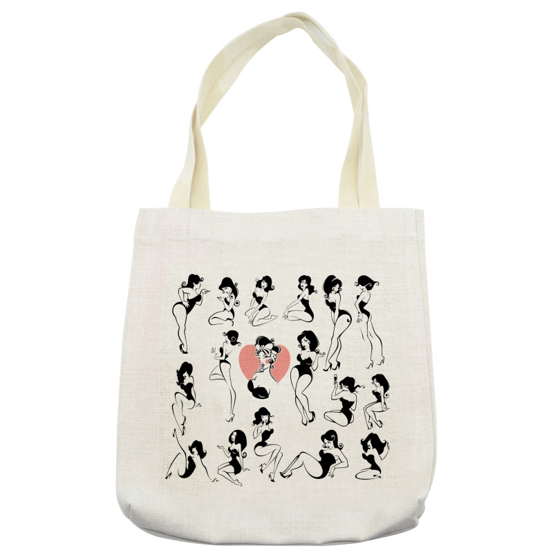 Woman Heart Tattoo Model Tote Bag