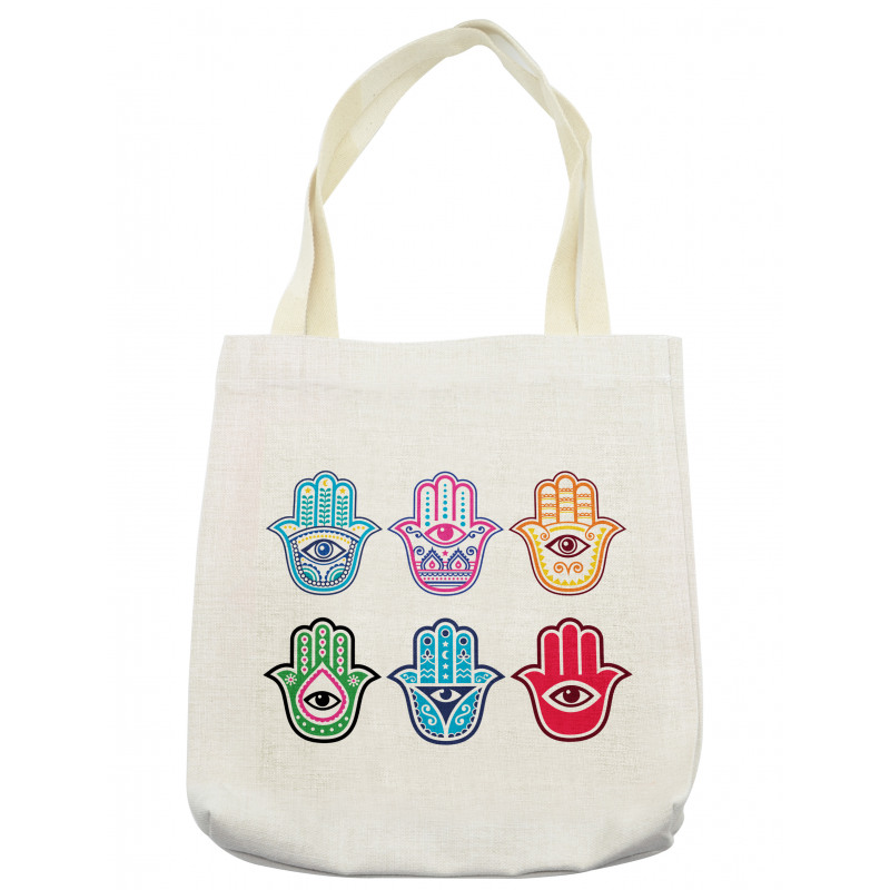 Colorful Hand Third Eye Tote Bag