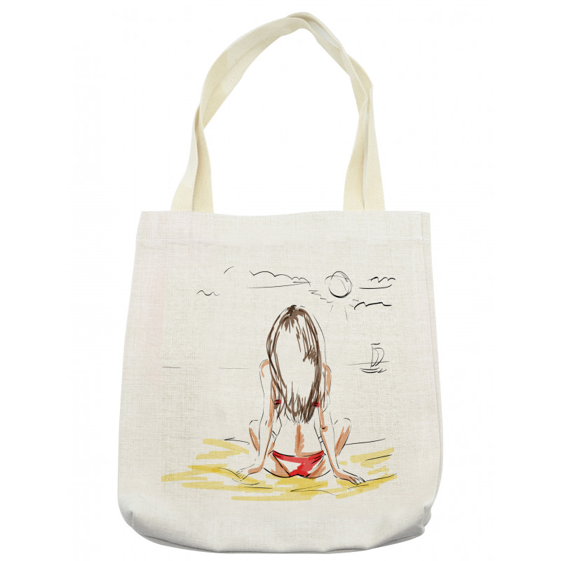 Sketch Beach Summer Tote Bag