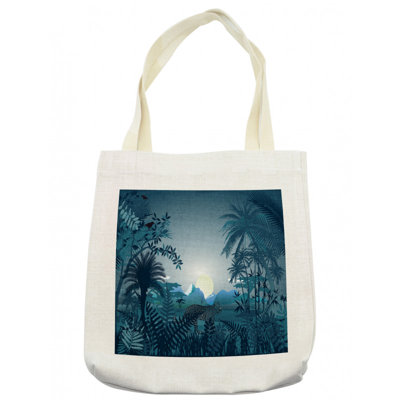 Tiger in Hazy Rainforest Tote Bag