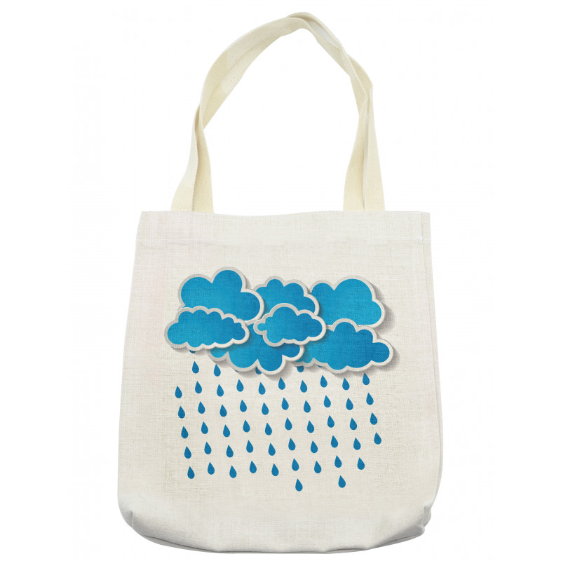 Puffy Clouds Rainy Day Tote Bag