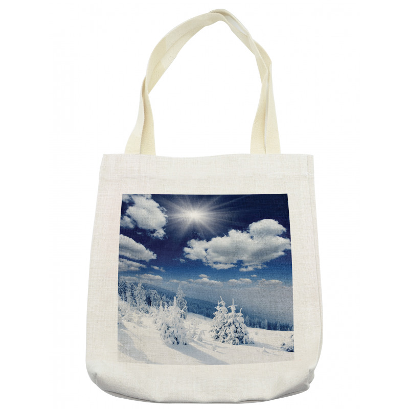 Snow Covered Trees Tote Bag