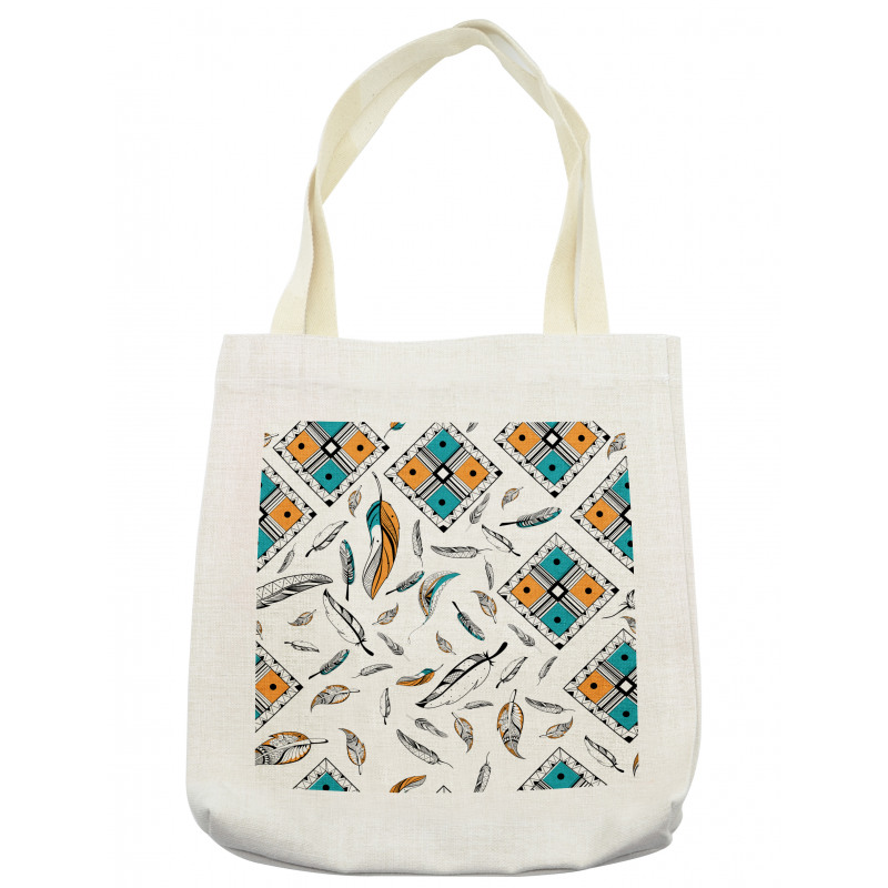 Tribal Bohemian Feather Tote Bag