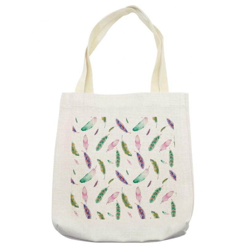 Pastel Colored Feathers Tote Bag