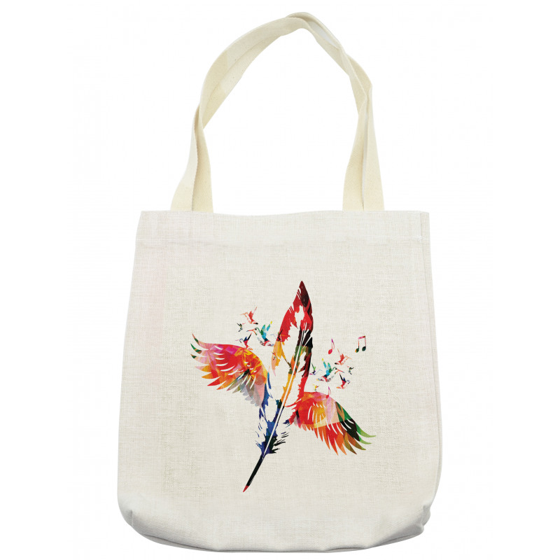 Feather with Wings Birds Tote Bag