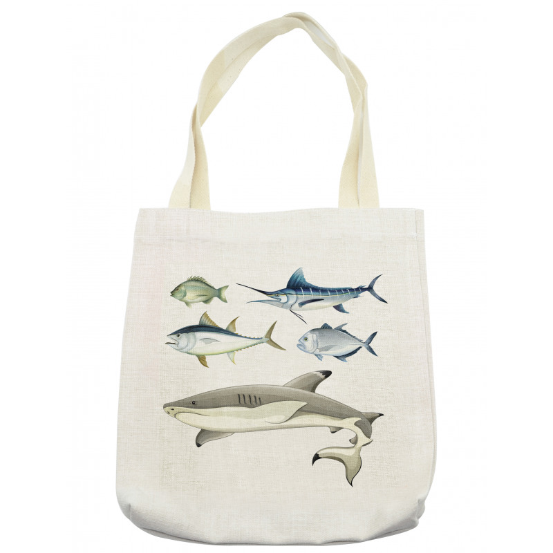 Collage of Aquatic Animal Tote Bag