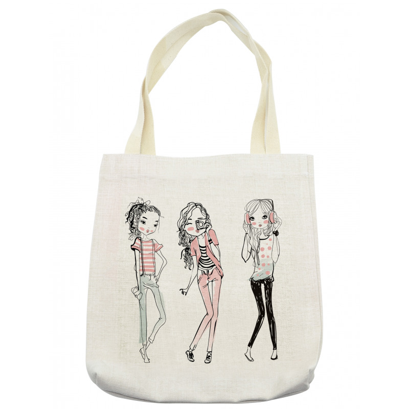 Cartoon Teenagers Tote Bag