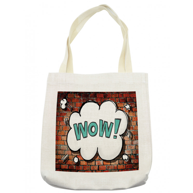 Words Cracked Brick Wall Tote Bag