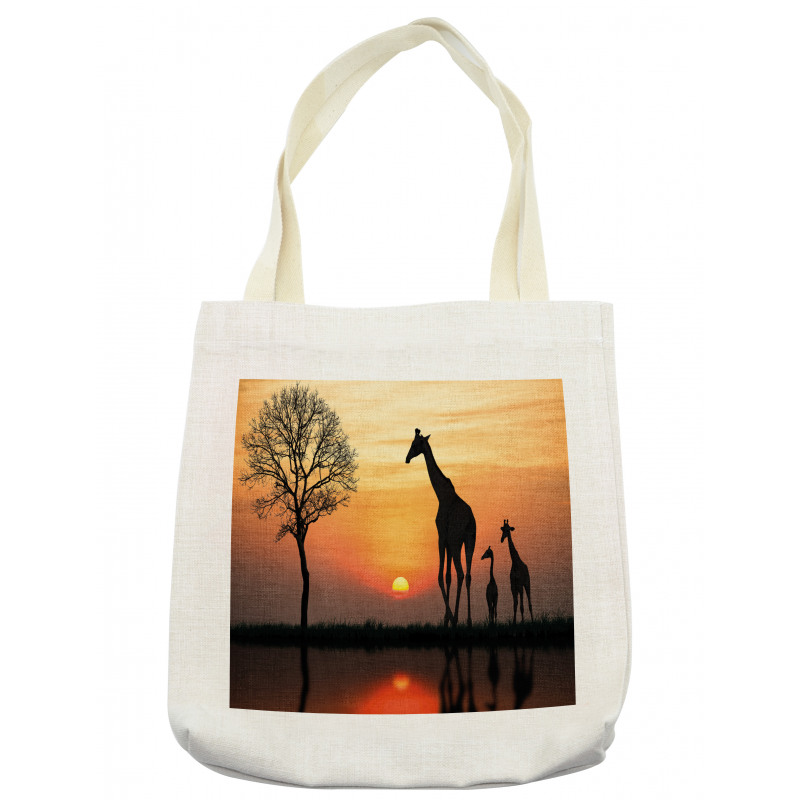 Giraffe in Wild Forest Tote Bag