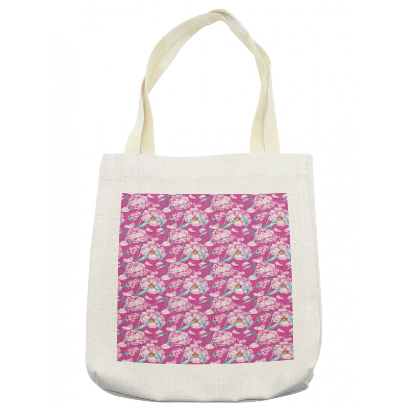 Peony Romantic Flower Tote Bag