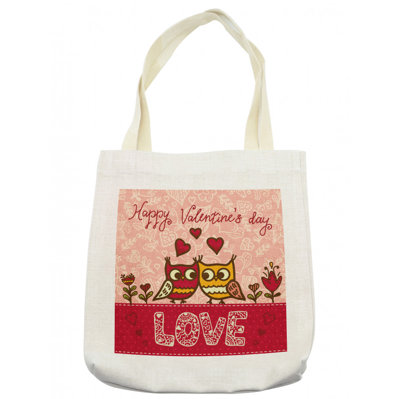 Owls Love Heart Tote Bag