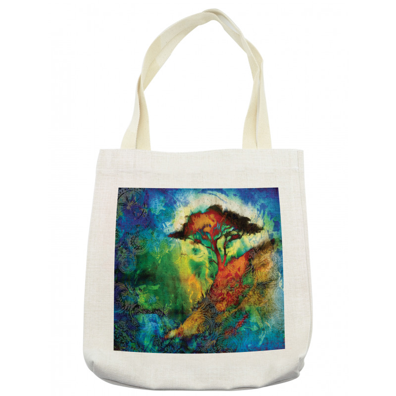 Eastern Grunge Trees Tote Bag