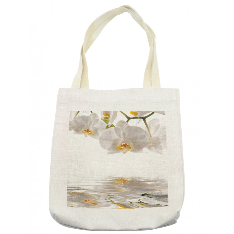 Orchids on Rippling Water Tote Bag