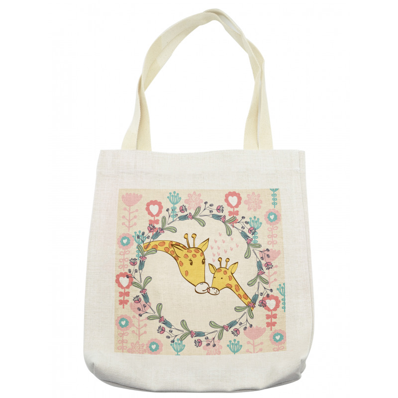 Cartoon Mom and Kid Tote Bag