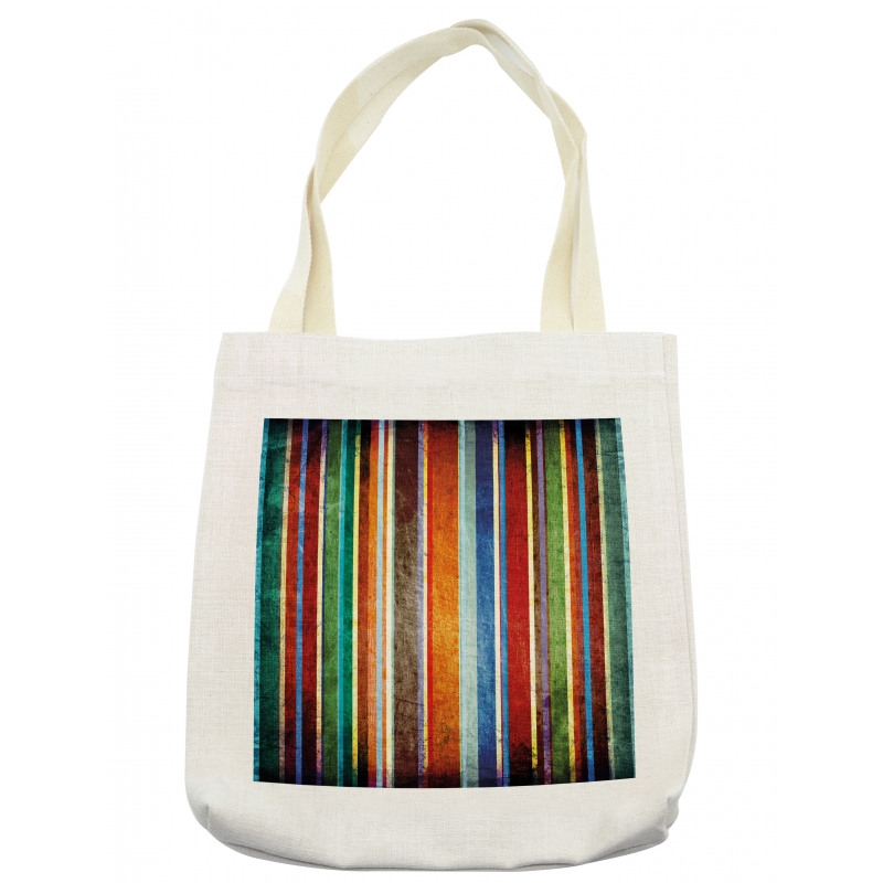 Retro Colorful Bands Tote Bag