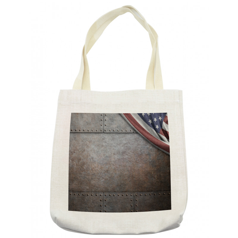 USA Iron Armor Plaque Tote Bag