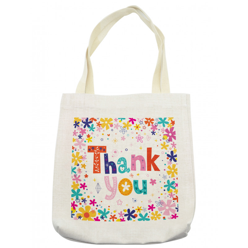 Words with Blossoms Tote Bag