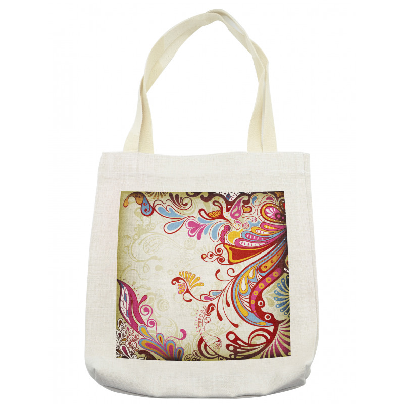 Flower Bouquet Paisley Tote Bag