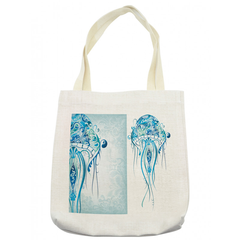 Ocean Jellyfish Paisley Tote Bag