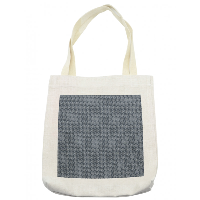 Geometric Floral Motif Tote Bag