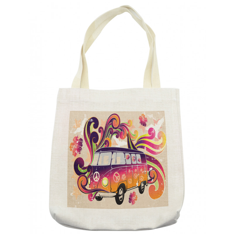 Peace Van Funny Tote Bag