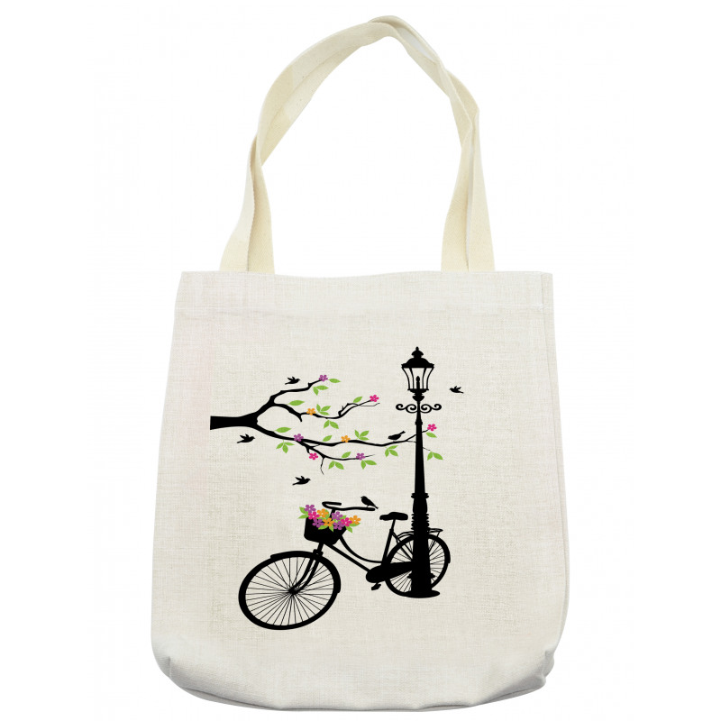 Spring Tree Birds Bike Tote Bag