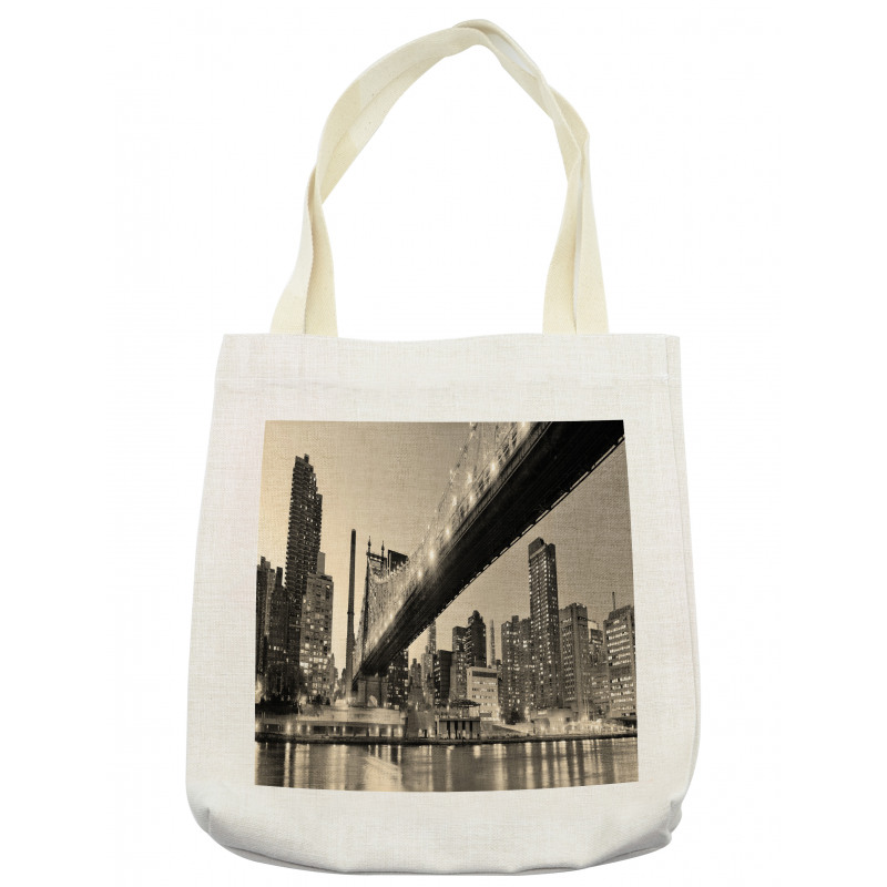 NYC Night Bridge View Tote Bag