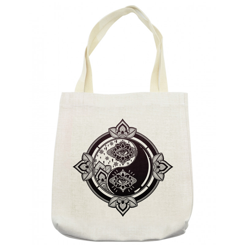 Floral Third Eye Sign Tote Bag