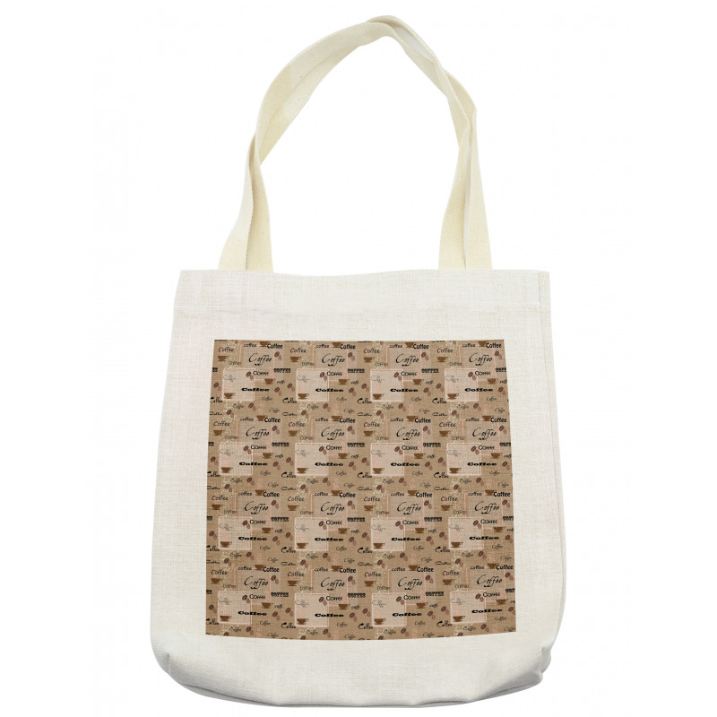 Coffee Typography Beans Tote Bag