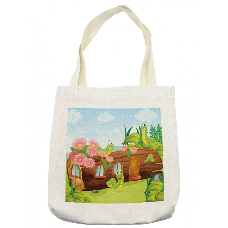 Worms in Wooden Tree Tote Bag